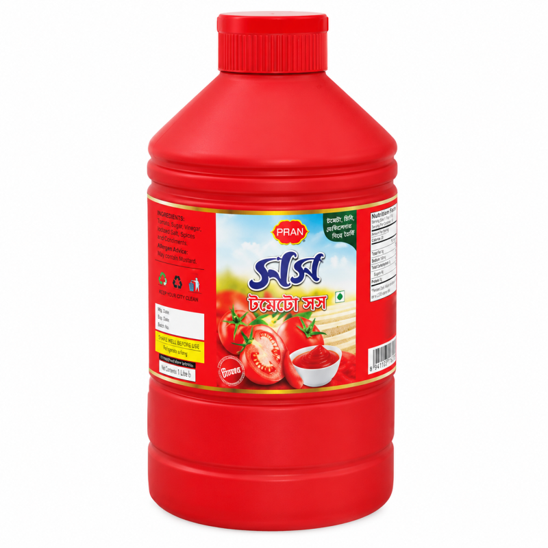 Pran Hot Tomato Sauce Plastic Jar 1kg